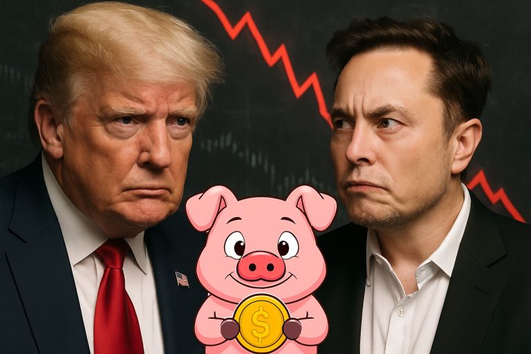 Meme Coin Šokas: Trump ir Musk Ginčas, $520M Atblokavimo Panika—Bet Šis Naujas Kriptovaliutų Pigas Vagia Šou